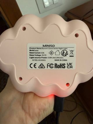 Lampada Notturna Kuromi Sanrio Miniso Cloud