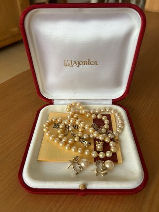 Conjunto de perlas Majorica