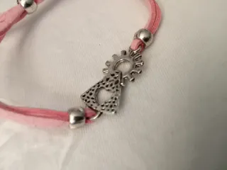 Pulsera rosa charms plateado la virgen del Pilar