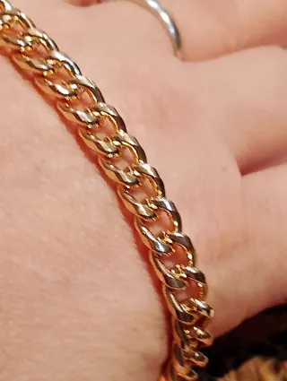 Pulsera eslabones dorada mujer