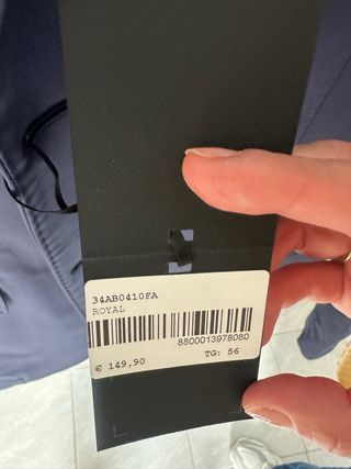 DoppelGanger Abito Uomo Cotone Royal Blu Taglia 56