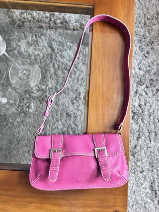Bolso de hombro Mango rosa