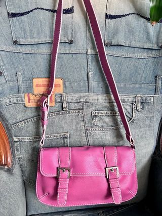 Bolso de hombro Mango rosa