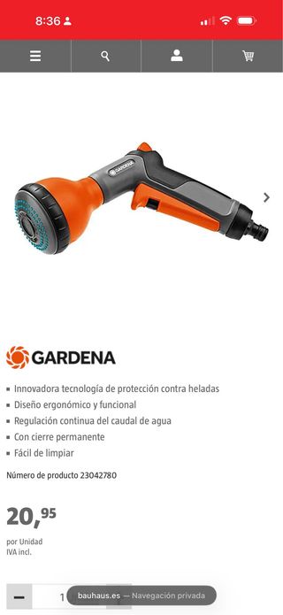 Manguera Enrollable 30m + 2m