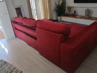 Sofá Chaise Longue Rojo