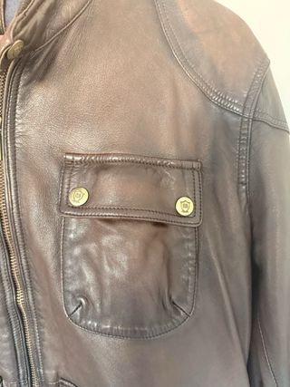 Chaqueta Piel Massimo Dutti Marrón