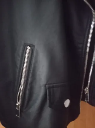 Cazadora Biker Negra Talla XL