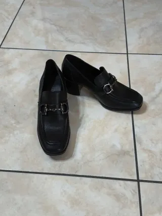 Mocassini donna vera pelle neri