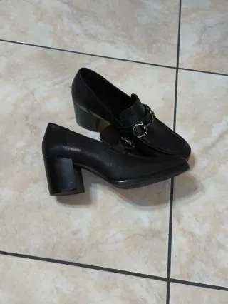 Mocassini donna vera pelle neri