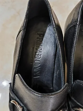 Mocassini donna vera pelle neri