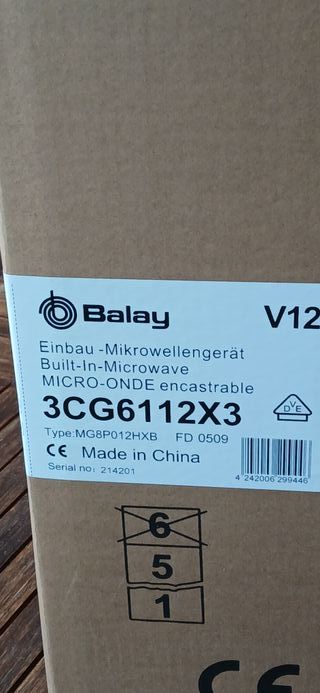 Microondas Encastrable Balay 3CG6112X3