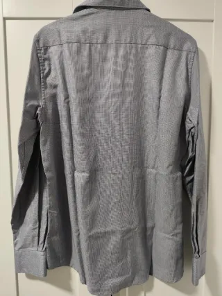 Camisa cuadros negra Cortefiel