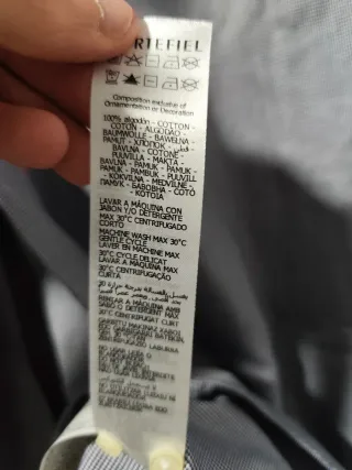 Camisa cuadros negra Cortefiel