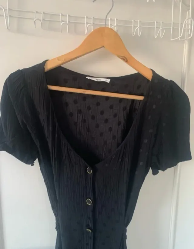 Vestido Mango Negro Talla S