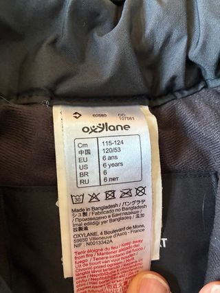 Pantalón de esquí con tirantes (6 años)