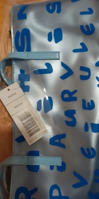 Borsa Leopard Blu Multicolore