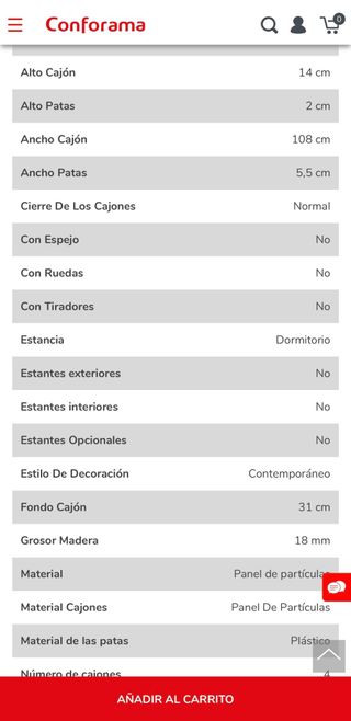 Cómoda infantil blanca