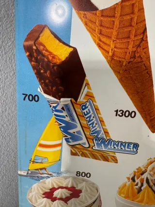 Targa insegna listino prezzi Algida