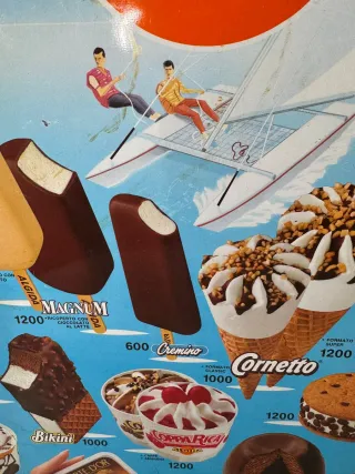 Targa Listino Prezzi Gelati Algida Vintage