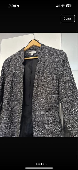 Americana H&M manga 3/4 gris