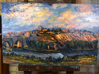 Cuadro Pintura Óleo (vista de Toledo)