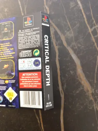Contraportada Original Critical Depth PlayStation