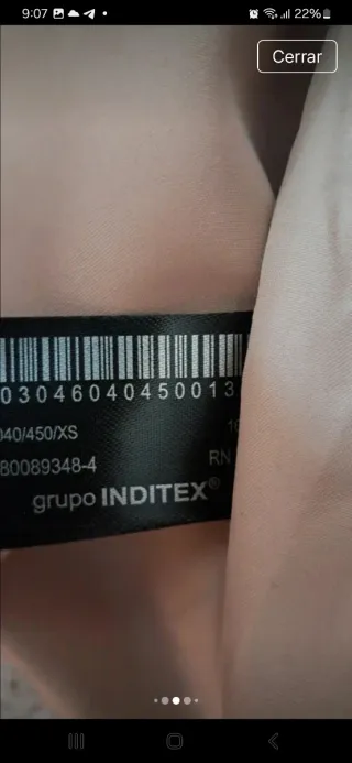 Chaqueta Zara Lana Beige Talla XS