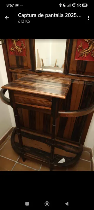 Mueble de entrada antiguo madera