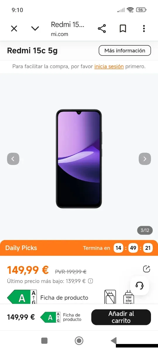 Xiaomi Redmi 15c 5g negro Sin Abrir