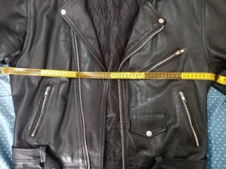 Chaqueta de Piel Vacuno Negra Bleu