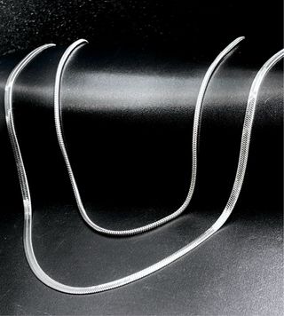 Dos Cadenas de Plata Acero Inoxidable