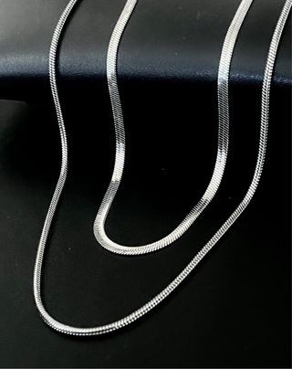 Dos Cadenas de Plata Acero Inoxidable
