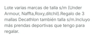 Lote mallas deportivas mujer marcas variadas