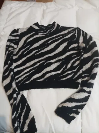 Jersey manga larga estampado cebra