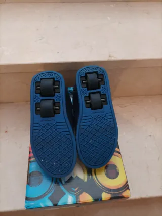 Zapatillas Heelys niño azul y verde talla 30