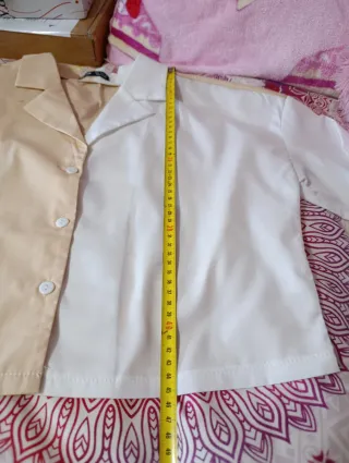 Camisa corta bicolor mujer