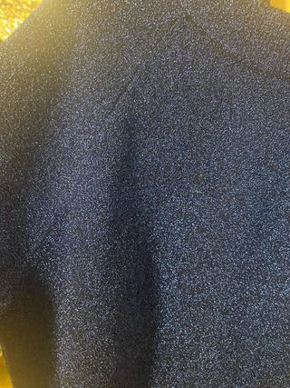 Jersey Uterque Lurex Azul Talla Única