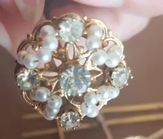 Aderezo Fallera Niña..dorado con perlas