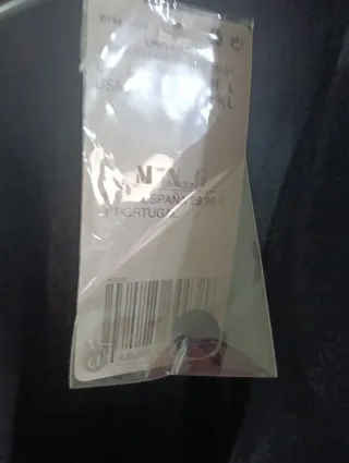 Vestido Mango Negro Talla L (equivale a M)