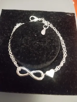 Pulsera Infinito Corazón Plata