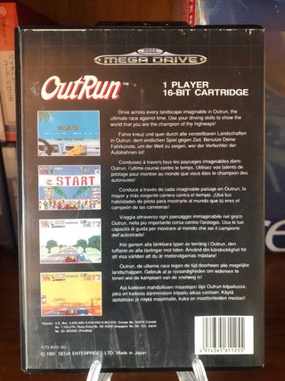 Outrun Mega Drive Sega Scatola Gioco