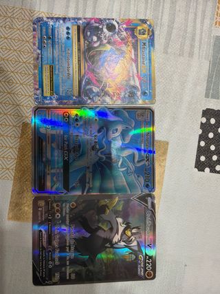 3 Cartas Pokémon: M Blastoise EX, Ninetales GX,
