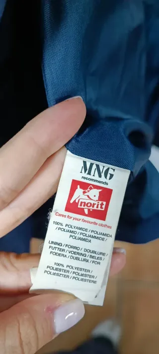 Gabardina azul nueva sin etiqueta