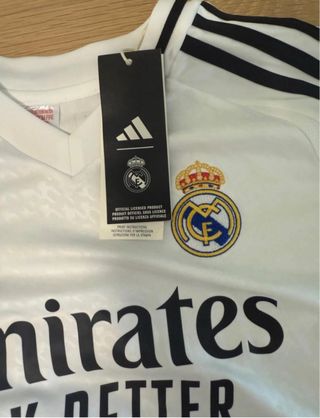 Camiseta Real Madrid Adidas Blanca Niño