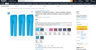 Lote 3 Calças Sanitárias Unissexo Misemiya