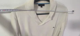 Jersey hombre cuello shawl beige XXL