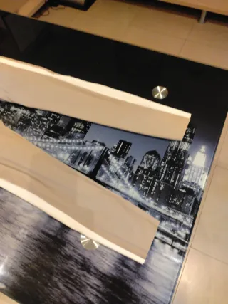 Leggings beige con banda  blanca Talla 40-46