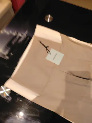 Leggings beige con banda  blanca Talla 40-46