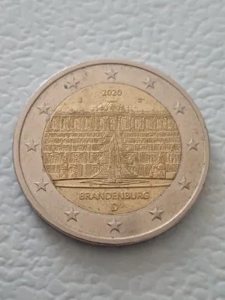 Moneda 2 euros Brandenburg 2020 Alemania