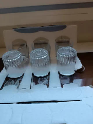 6 Vasos de chupito de cristal